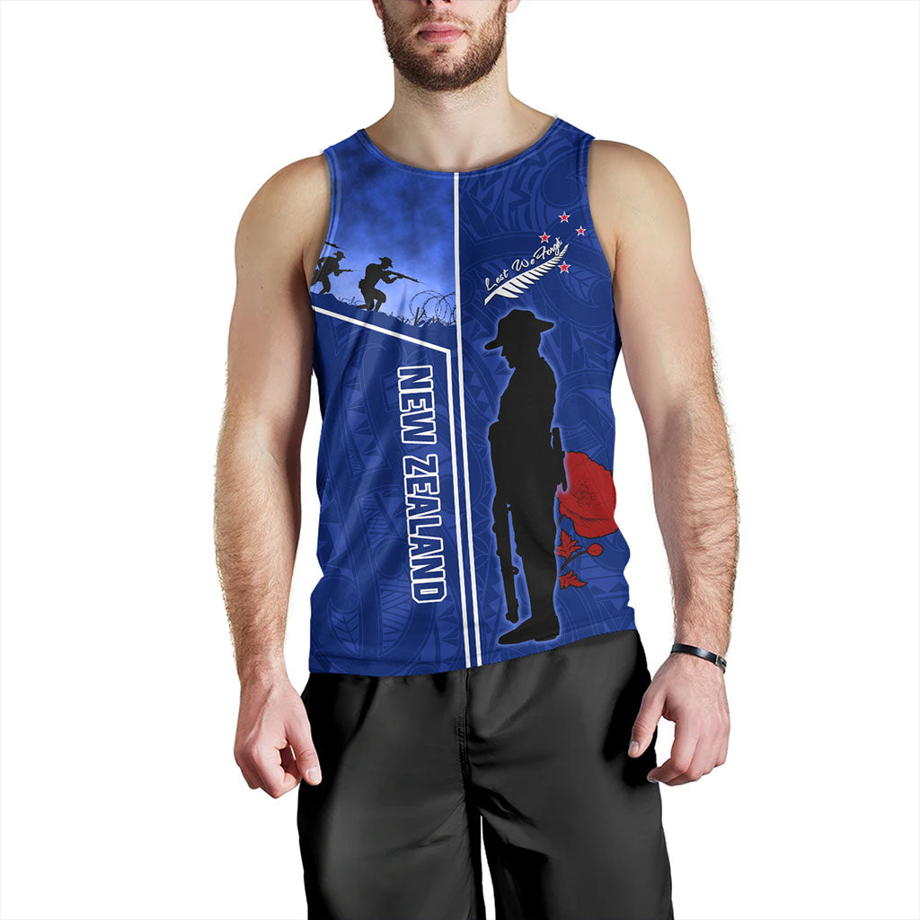 New Zealand Tank Top Anzac Day Lest We Forget Poppy