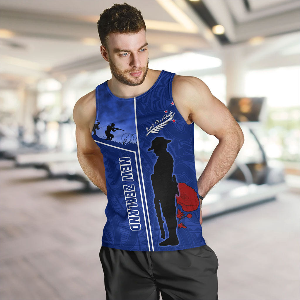 New Zealand Tank Top Anzac Day Lest We Forget Poppy