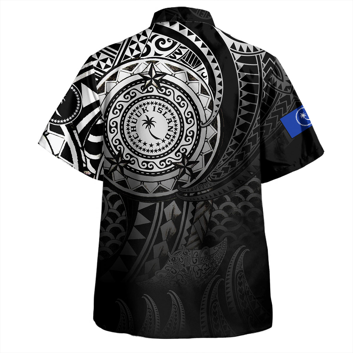 Federated States Of Micronesia Hawaiian Shirt Pearl Of The Pacific Black Polynesian Tattau