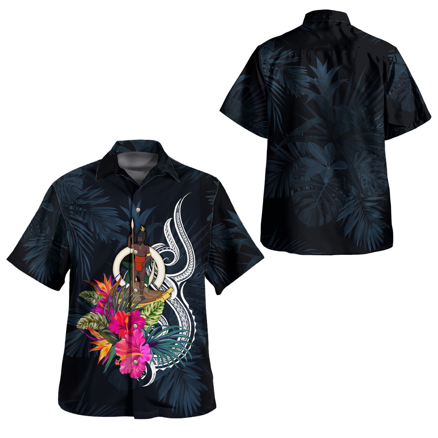 Vanuatu Combo Off Shoulder Long Dress And Shirt Tropical Flower