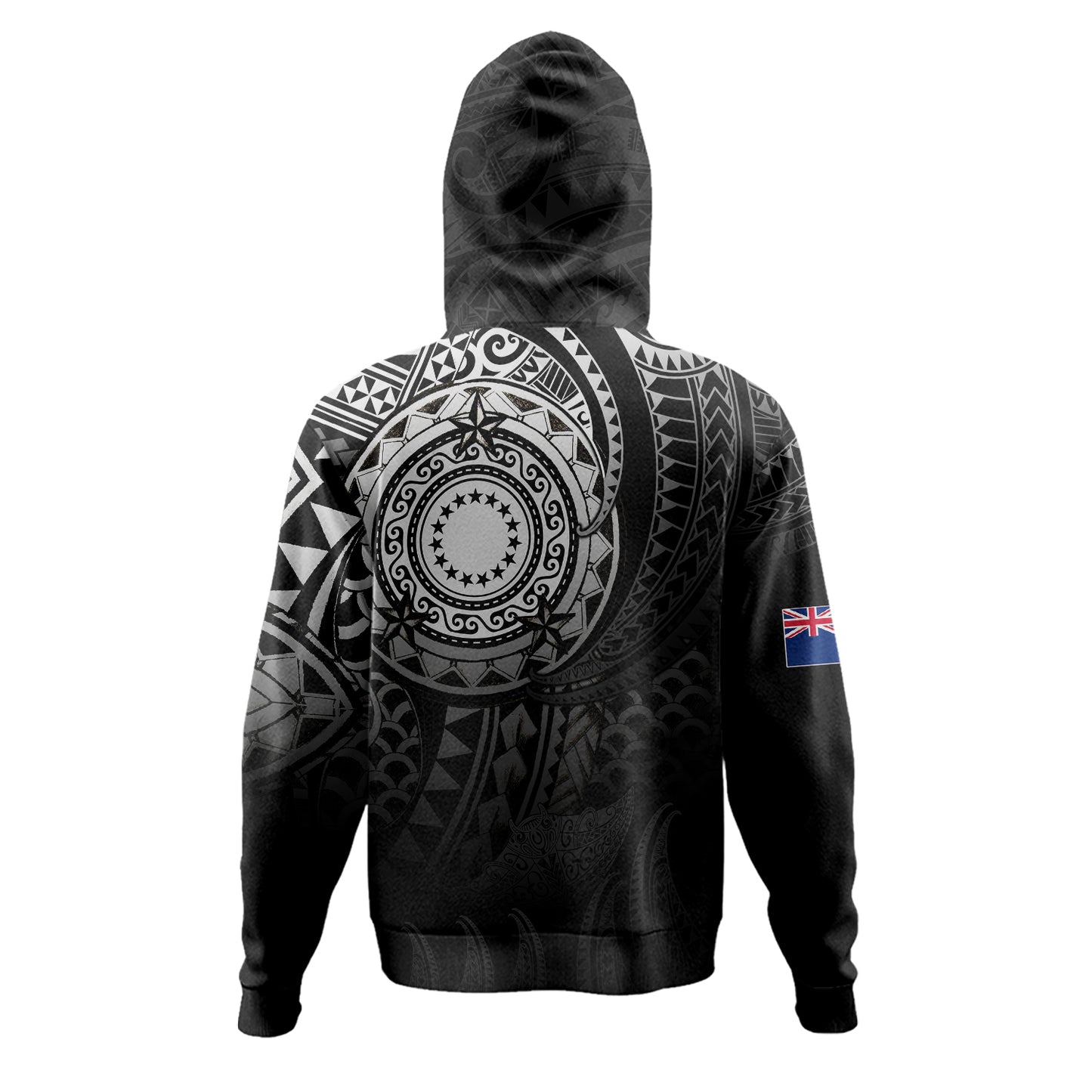 Cook Islands Hoodie Pearl Of The Pacific Black Polynesian Tattau