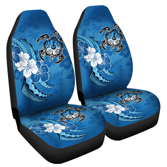 Hawaii Car Seat Covers Hibiscus Flower And Sea Turtle Polynesian