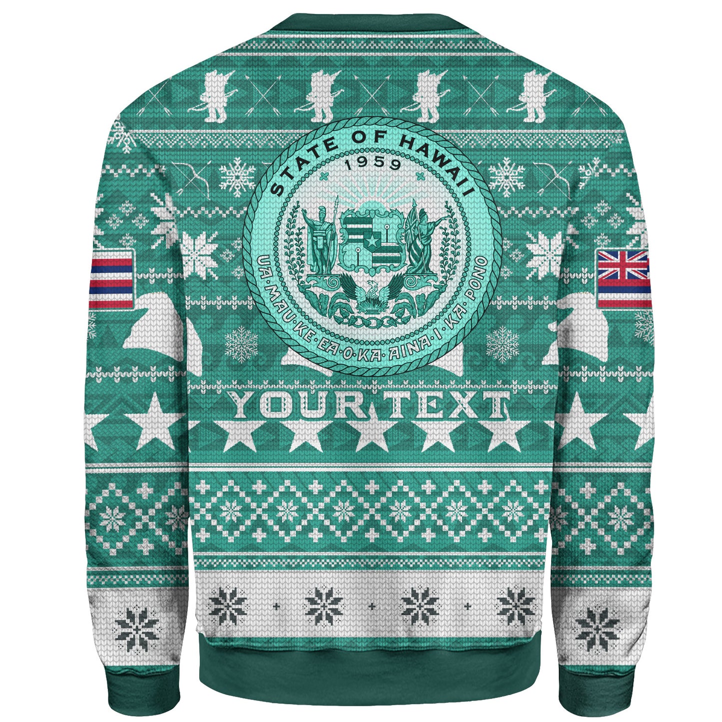 Hawaii Sweatshirt Custom Ugly Gnome Packing Out a Unicorn Hawaiian Christmas