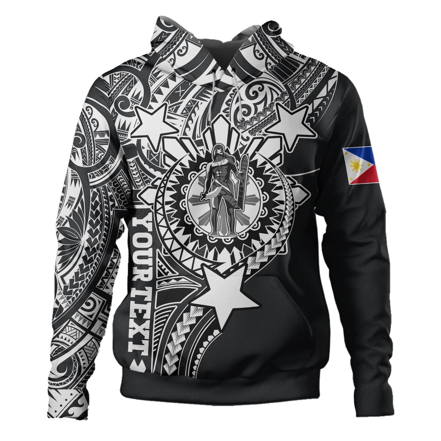 Philippines Custom Hoodie - Lapu-Lapu The King Of Cebu Tribal Black Style