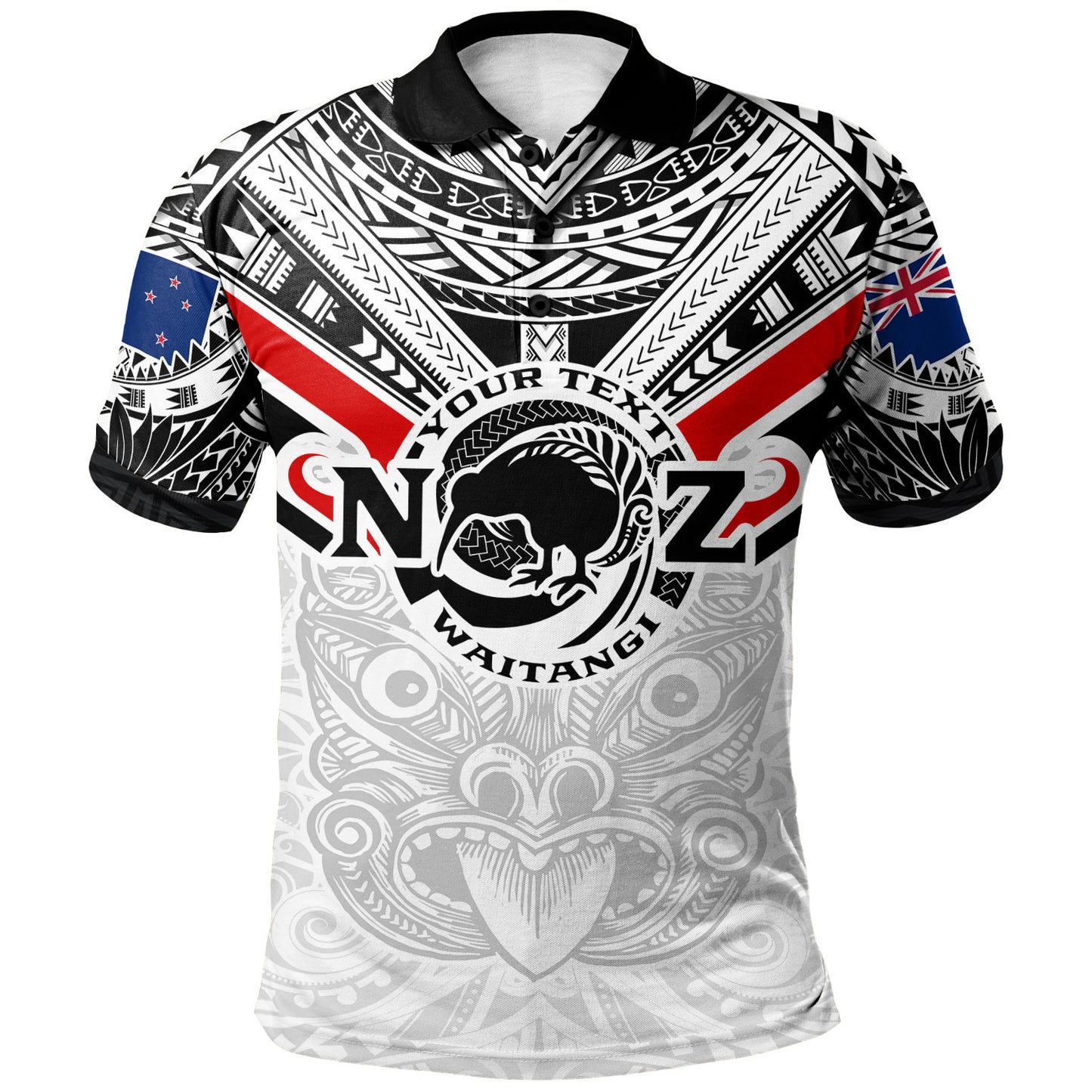 New Zealand Waitangi Day Polo Shirt - New Zealand Kiwi Fern With Maori Koru Spiral Polynesian Style