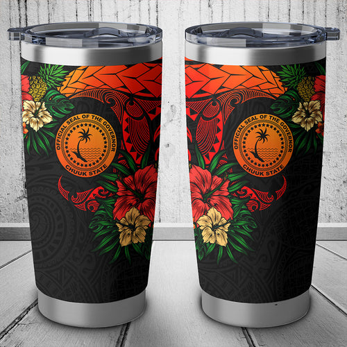 Chuuk State Tumbler Polynesian Tropical Coat Of Arms