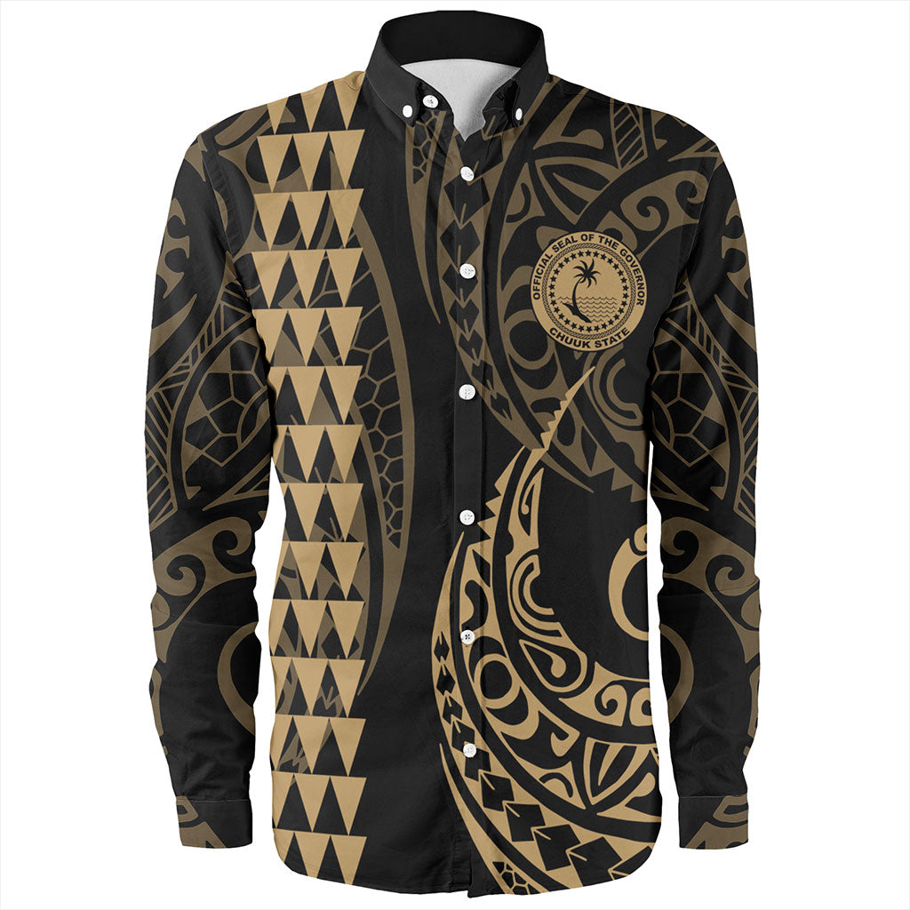 Chuuk State Long Sleeve Shirt Kakau Style Ver.1