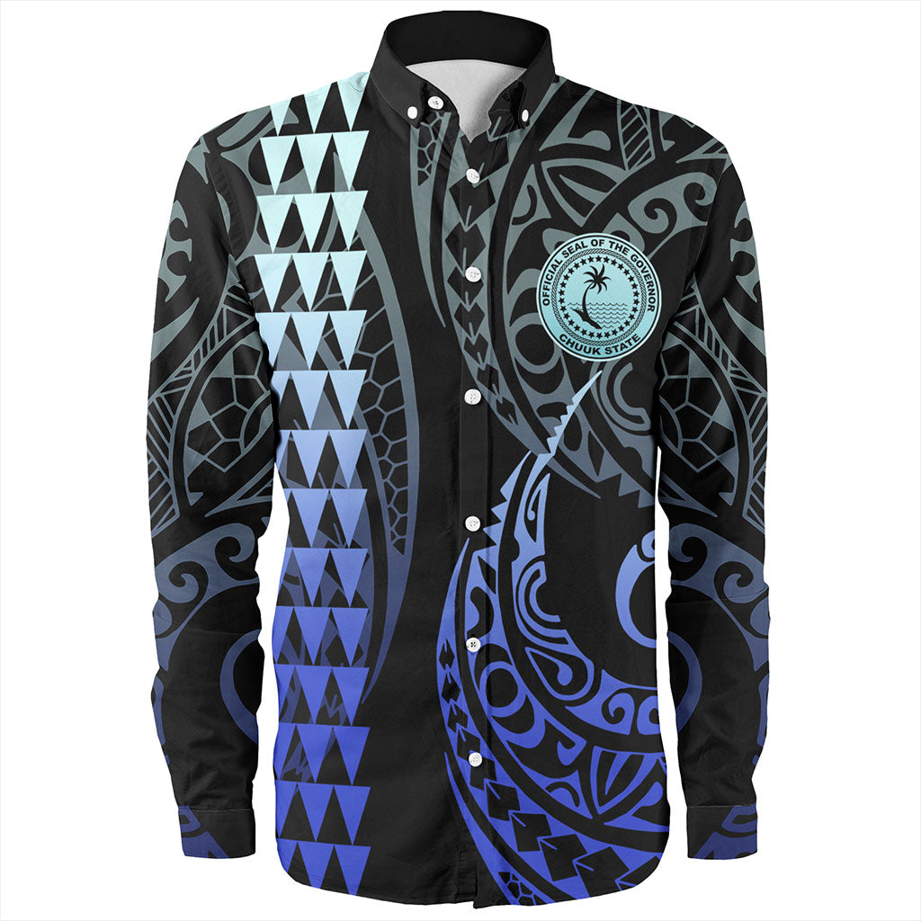 Chuuk State Long Sleeve Shirt Kakau Style