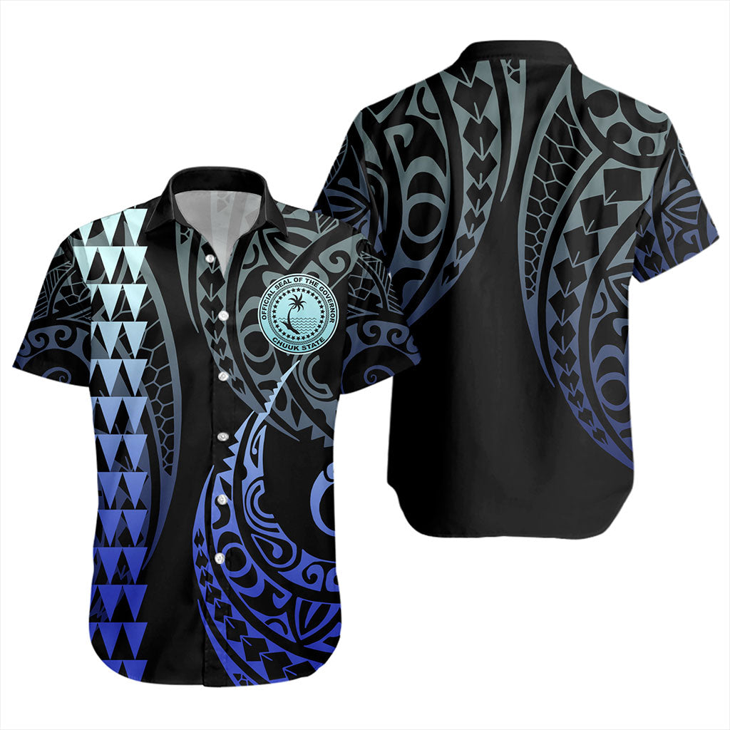 Chuuk State Short Sleeve Shirt Kakau Style