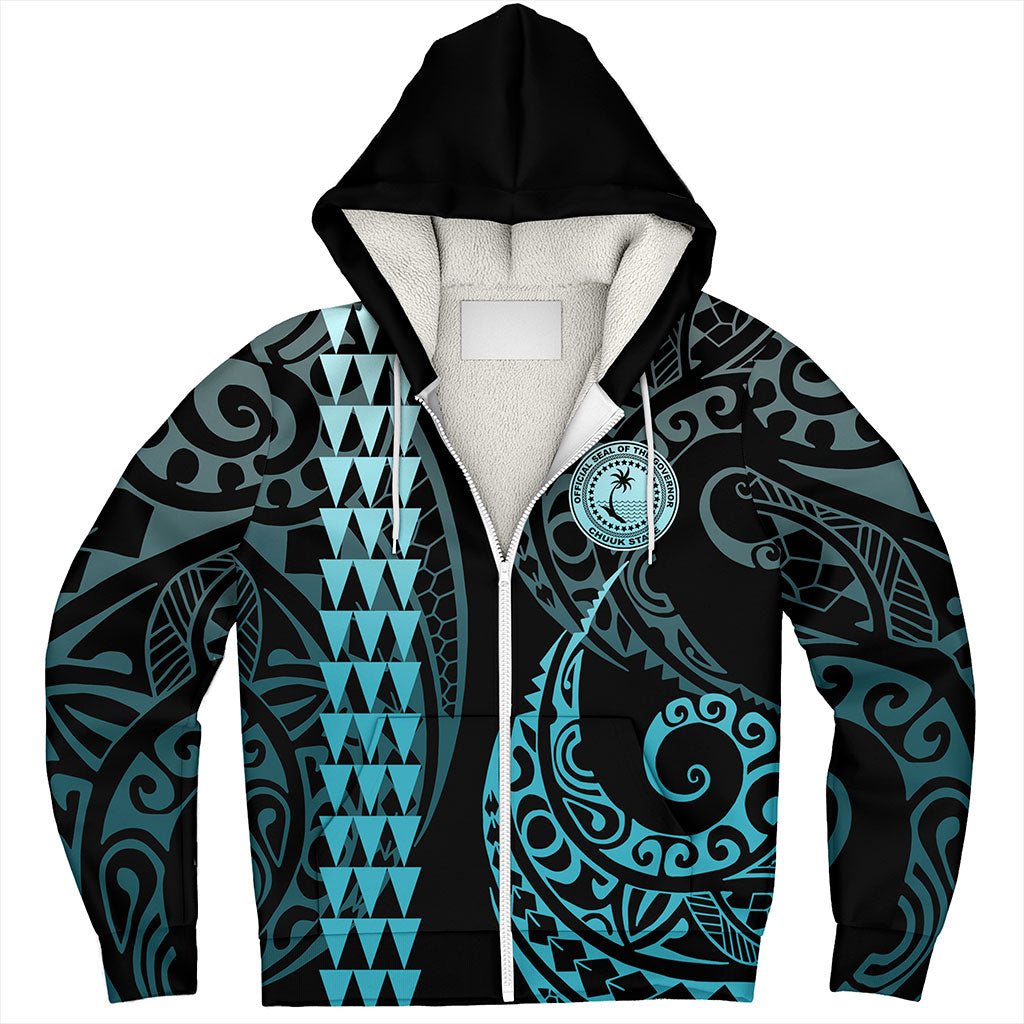 Chuuk State Sherpa Hoodie Kakau Style Ver.1
