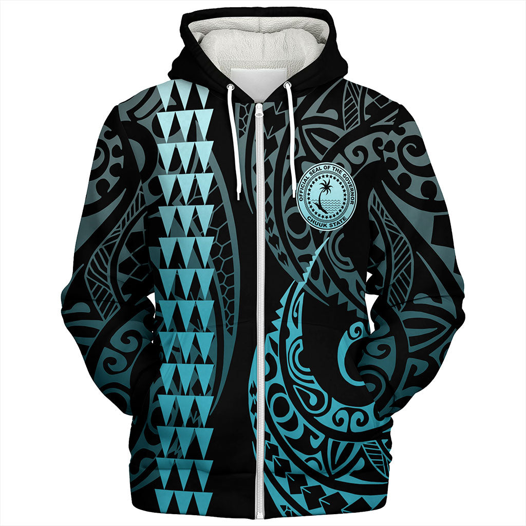 Chuuk State Sherpa Hoodie Kakau Style Ver.1
