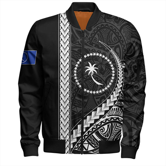 Chuuk State Bomber Jacket Tribal Micronesian Coat Of Arms