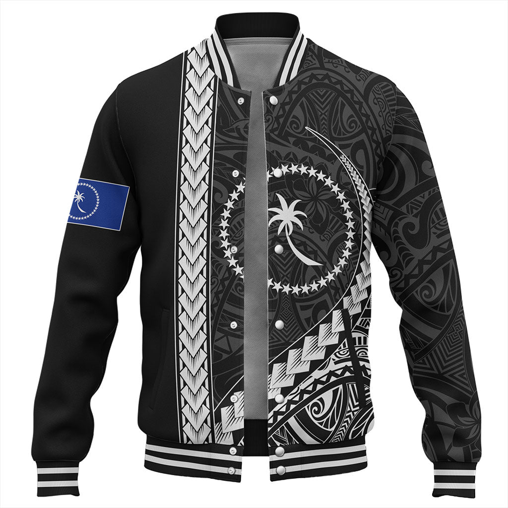 Chuuk State Baseball Jacket Tribal Micronesian Coat Of Arms