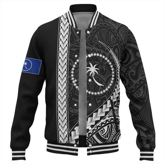 Chuuk State Baseball Jacket Tribal Micronesian Coat Of Arms