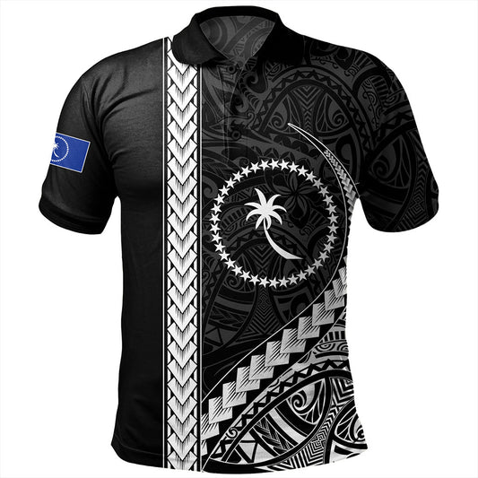 Chuuk State Polo Shirt Tribal Micronesian Coat Of Arms