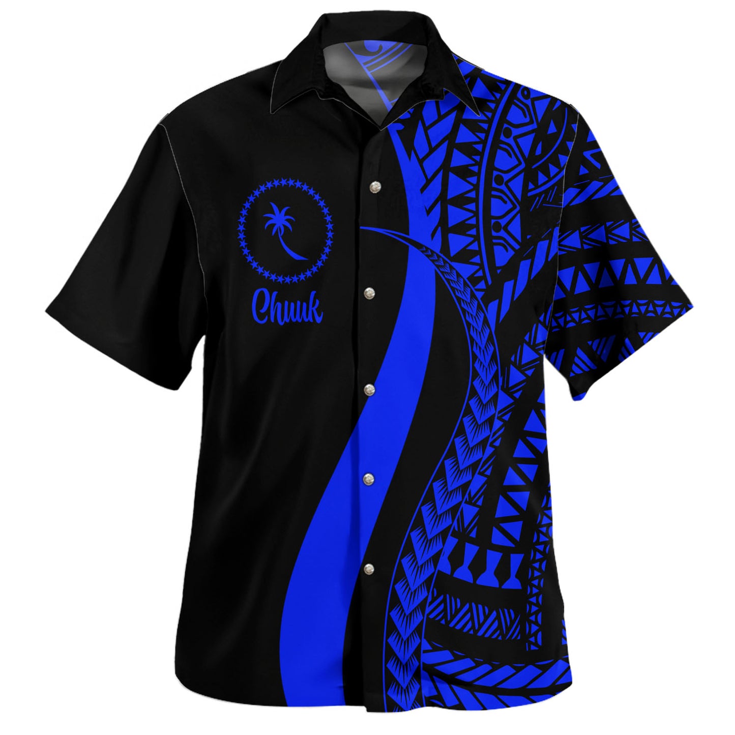 Chuuk Custom Personalised Hawaiian Shirt Micronesian Tentacle Tribal Pattern