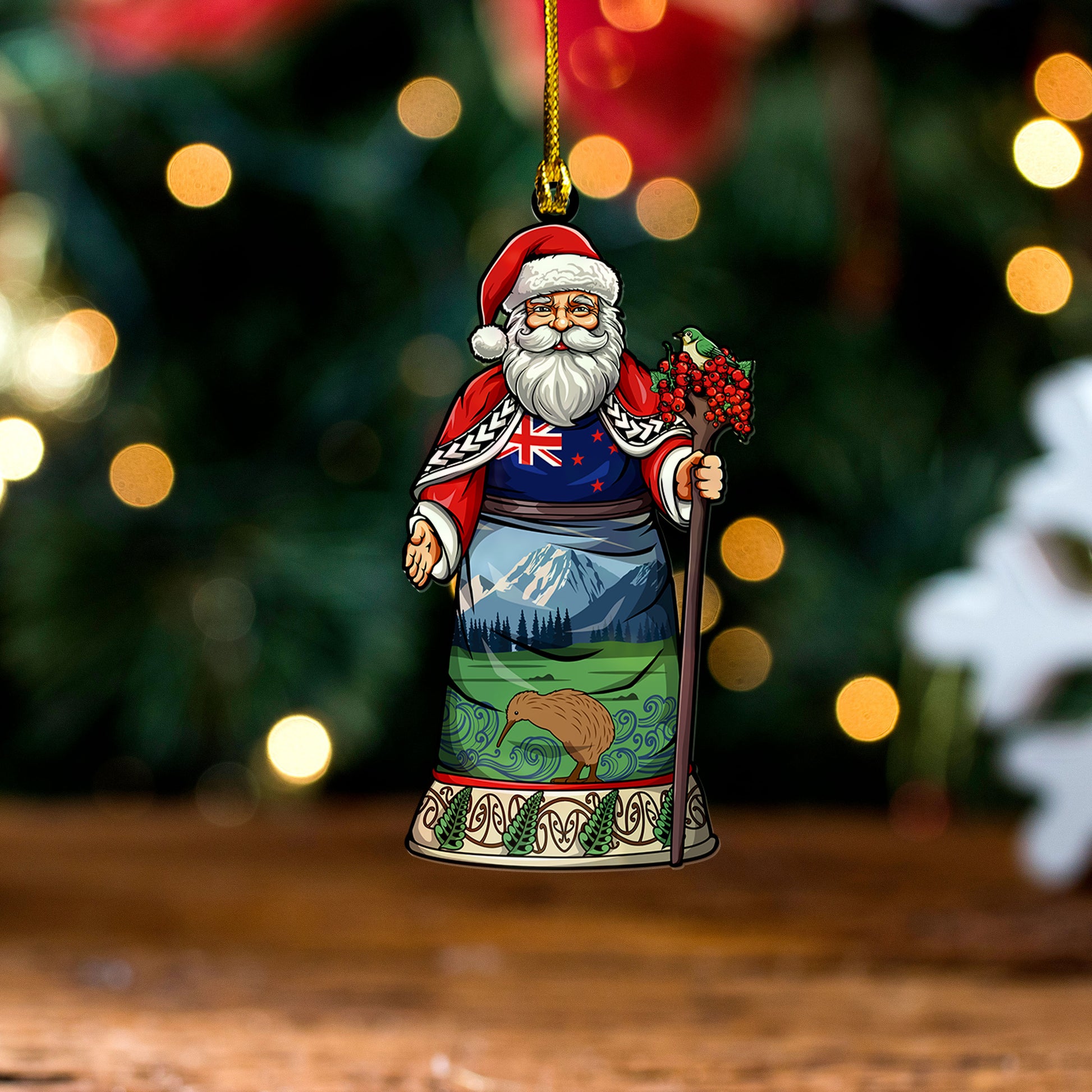 New Zealand Acrylic And Wooden Ornament Santa Claus Christmas