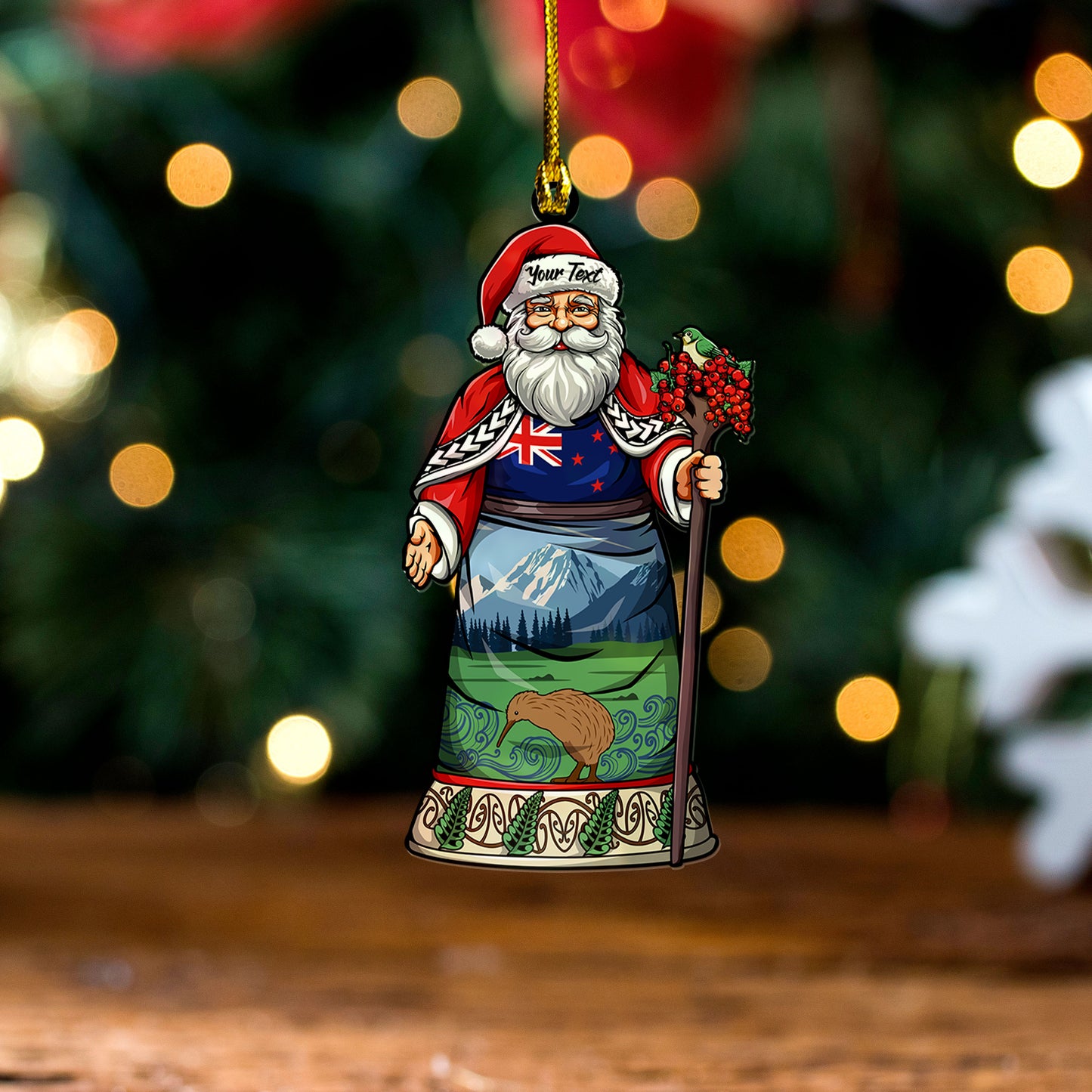 New Zealand Acrylic And Wooden Ornament Santa Claus Christmas