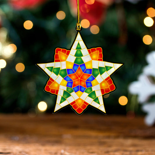 Philippines Filipinos Acrylic And Wooden Ornament Star Parol Traditional