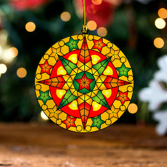 Philippines Filipinos Acrylic And Wooden Ornament Parol Circle Christmas