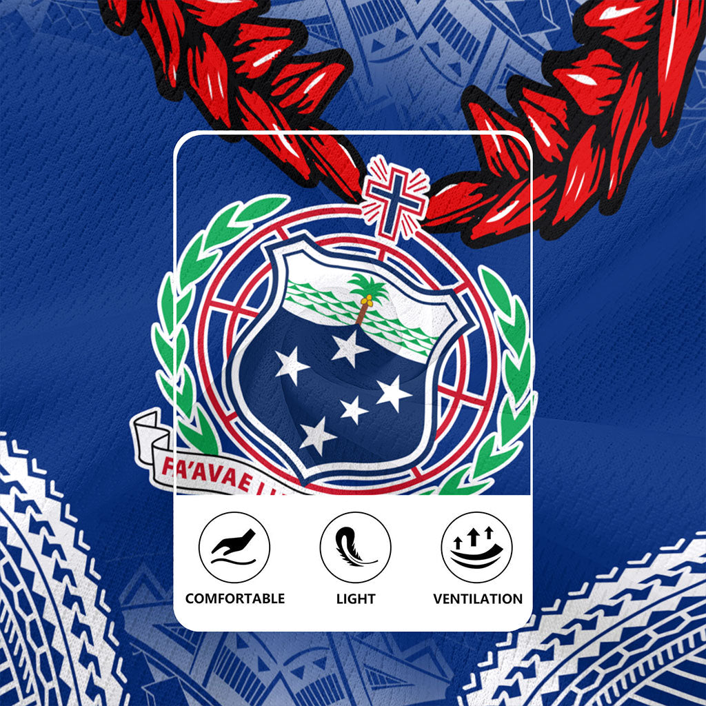 Samoa Rugby Jersey Coat Of Arms Ula Fala Original Style