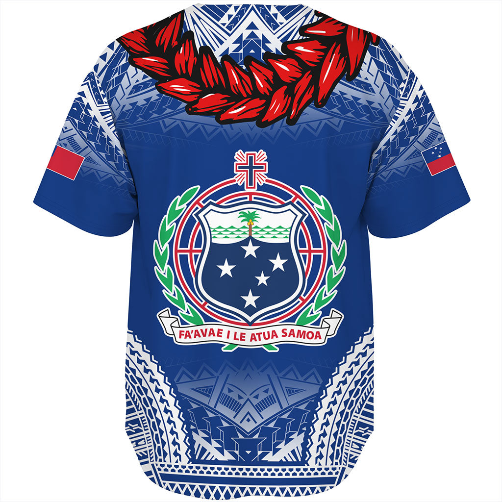 Samoa Baseball Shirt Coat Of Arms Ula Fala Original Style