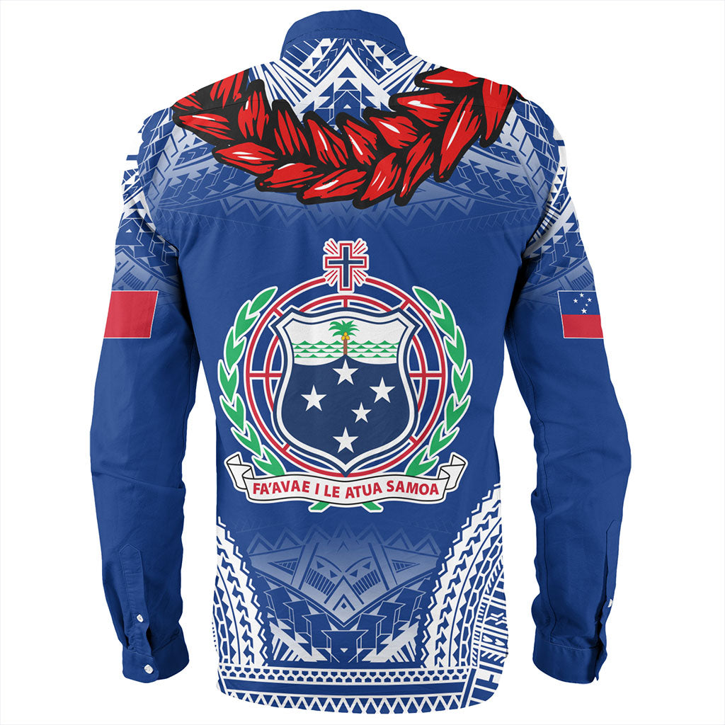 Samoa Long Sleeve Shirt Coat Of Arms Ula Fala Original Style