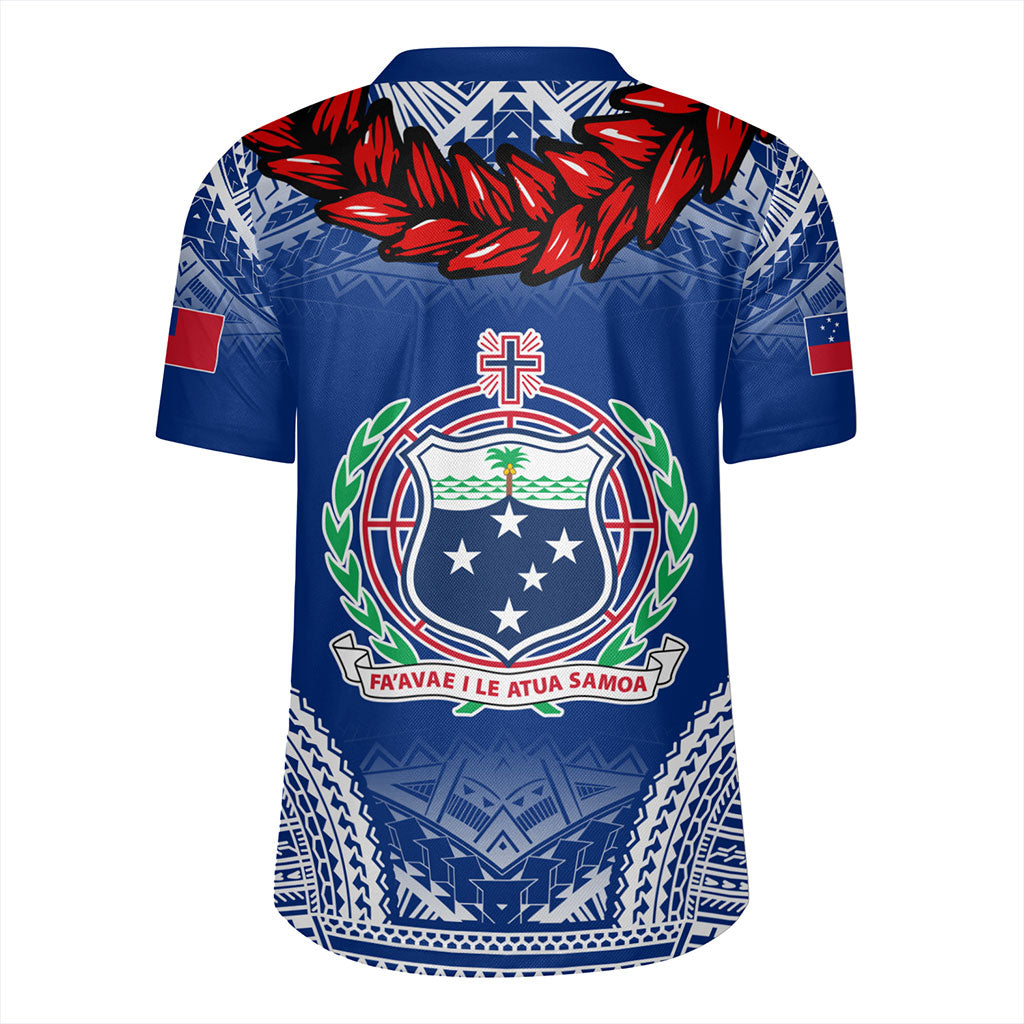 Samoa Rugby Jersey Coat Of Arms Ula Fala Original Style