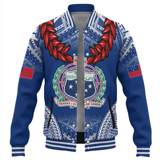 Samoa Baseball Jacket Coat Of Arms Ula Fala Original Style