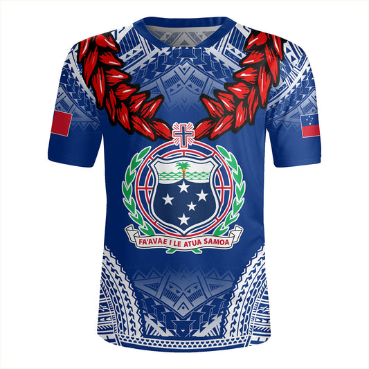 Samoa Rugby Jersey Coat Of Arms Ula Fala Original Style