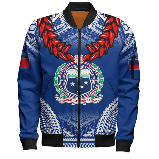 Samoa Bomber Jacket Coat Of Arms Ula Fala Original Style