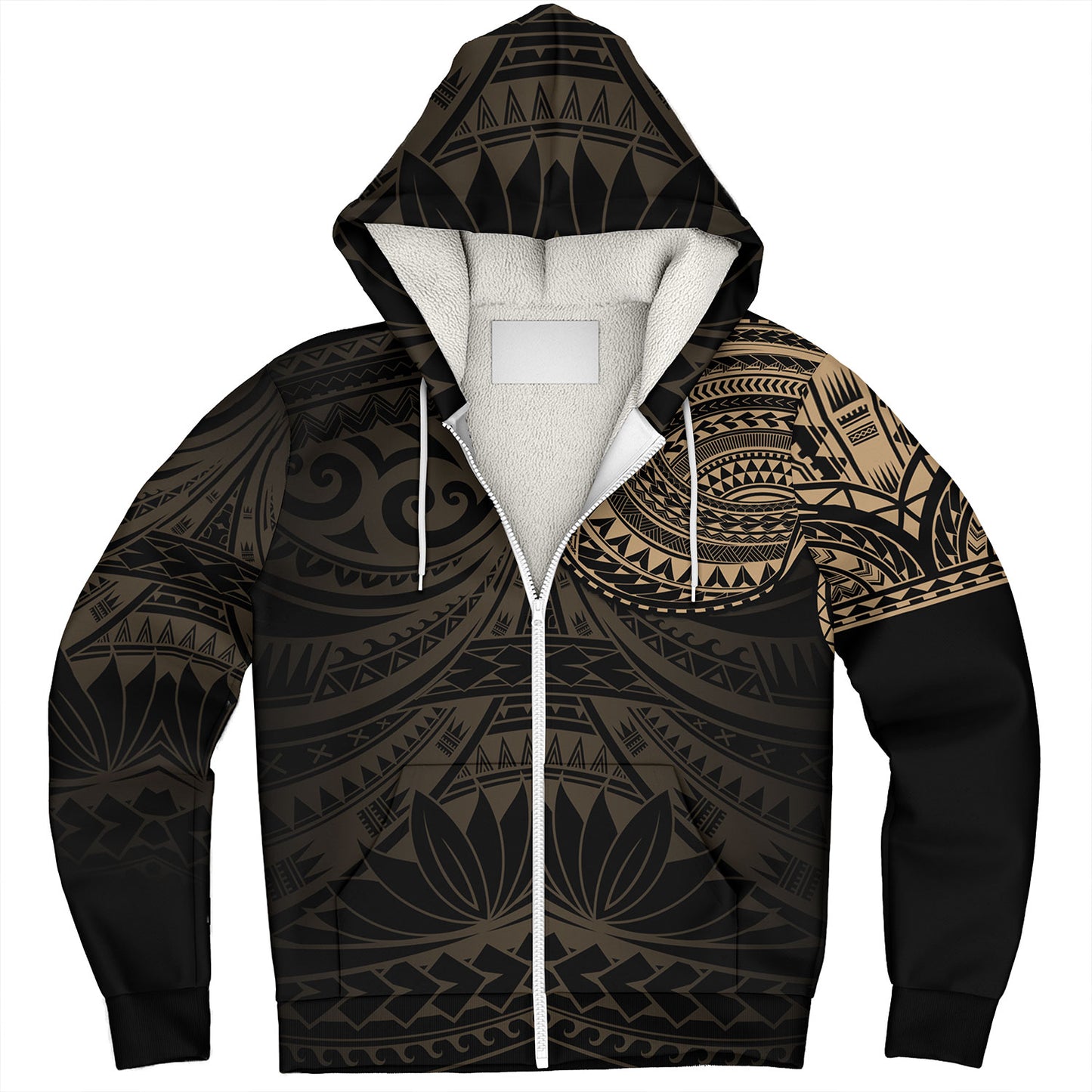 Polynesian Sherpa Hoodie Polynesian Pattern Special Design