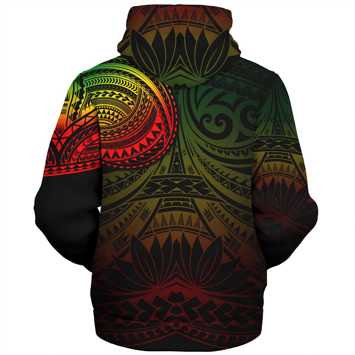 Polynesian Sherpa Hoodie Polynesian Pattern Special Design