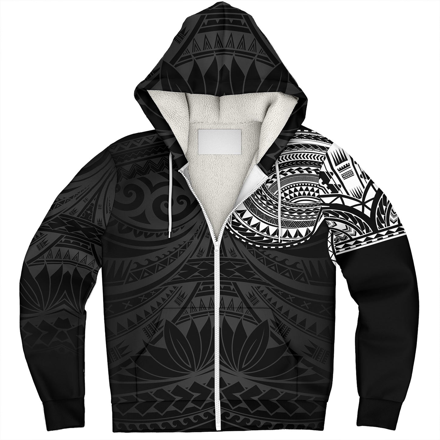 Polynesian Sherpa Hoodie Polynesian Pattern Special Design