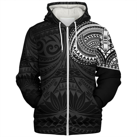 Polynesian Sherpa Hoodie Polynesian Pattern Special Design