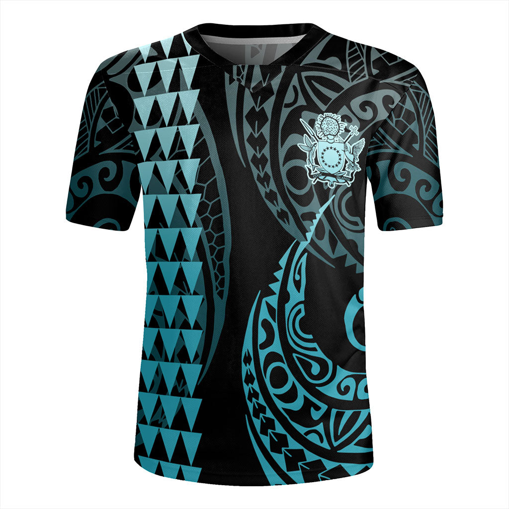 Cook Islands Rugby Jersey Kakau Style Ver.1