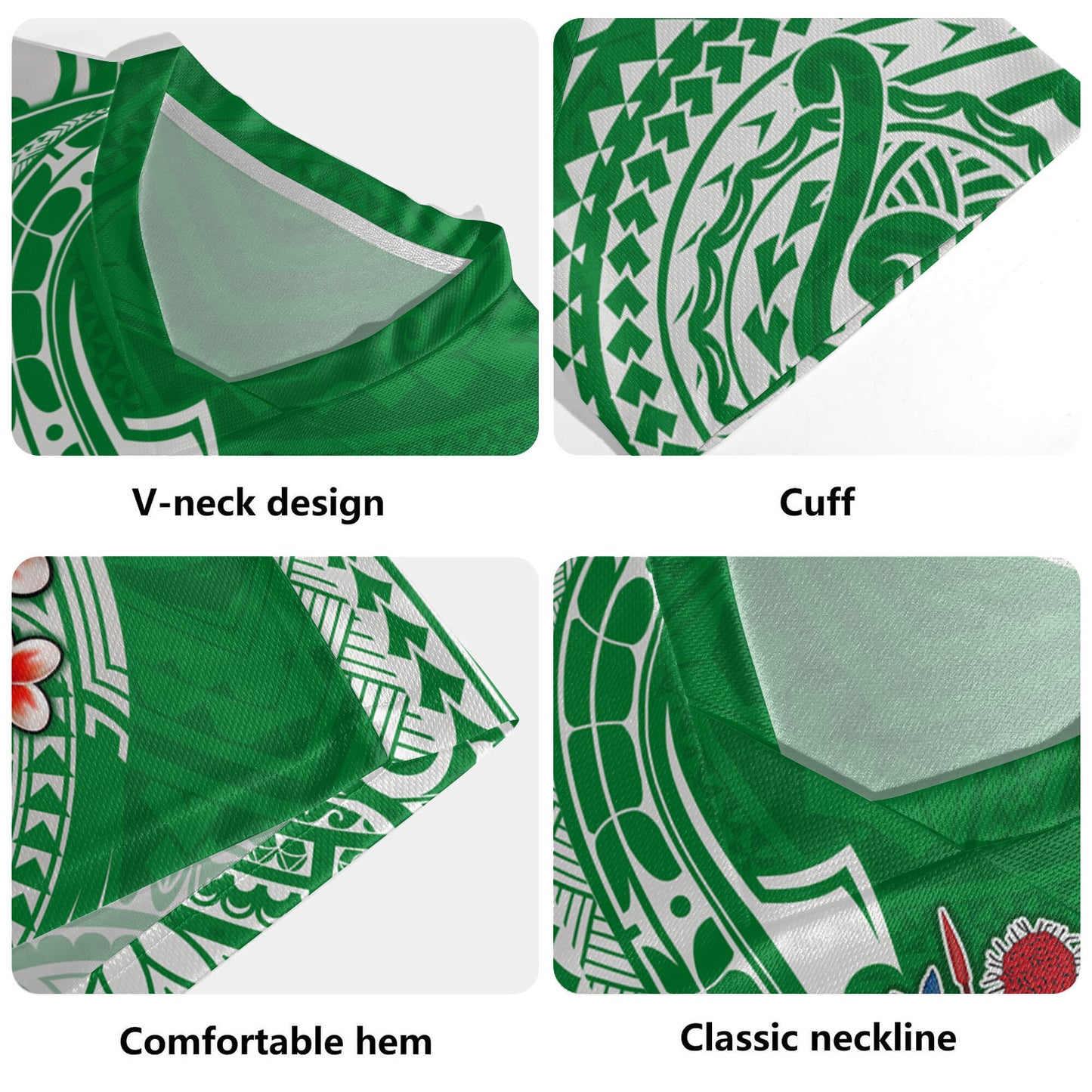 Cook Islands Rugby Jersey Plumeria Flowers Tribal Motif Design