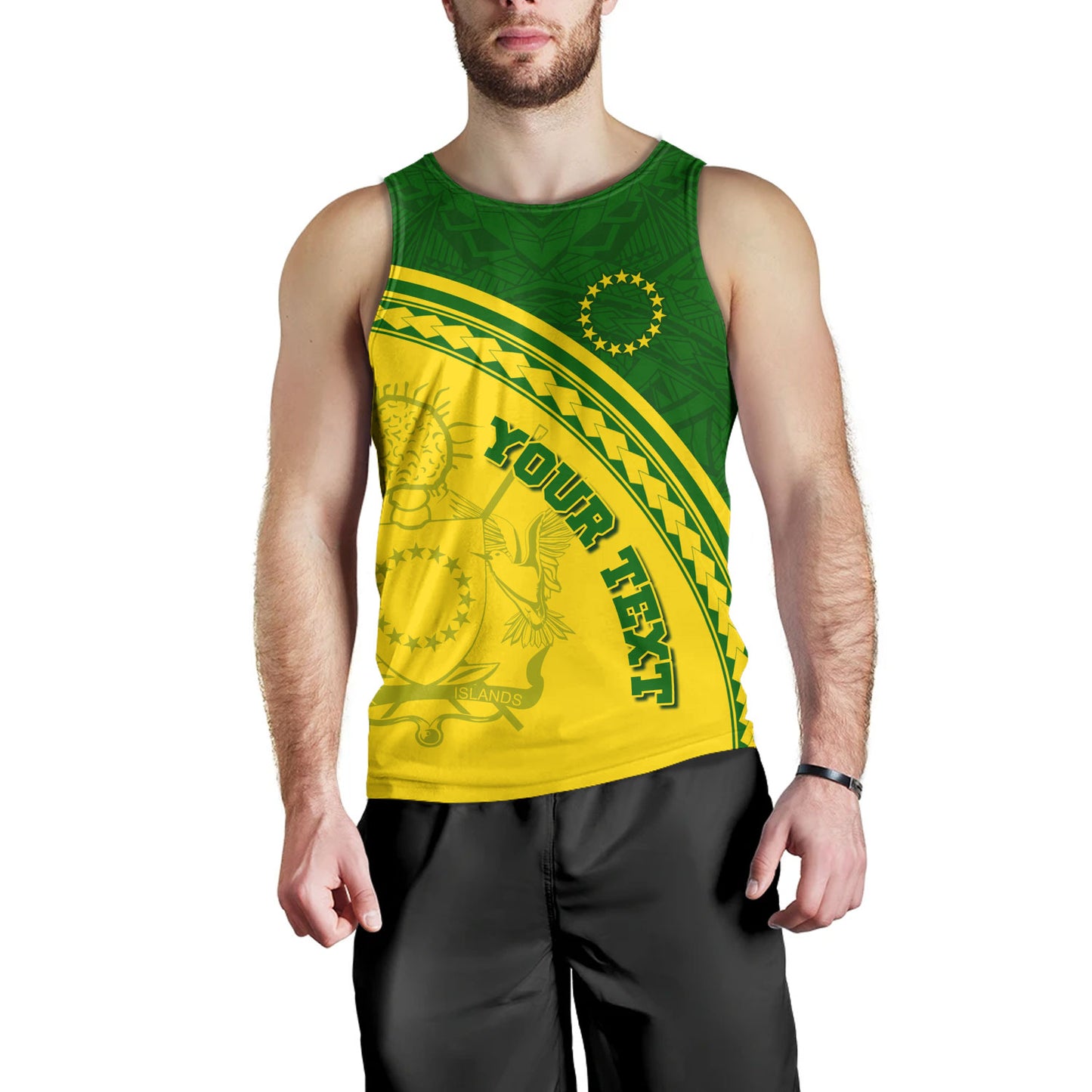 Cook Islands Custom Personalised Tank Top Polynesian Tribal Patterns Curve Style