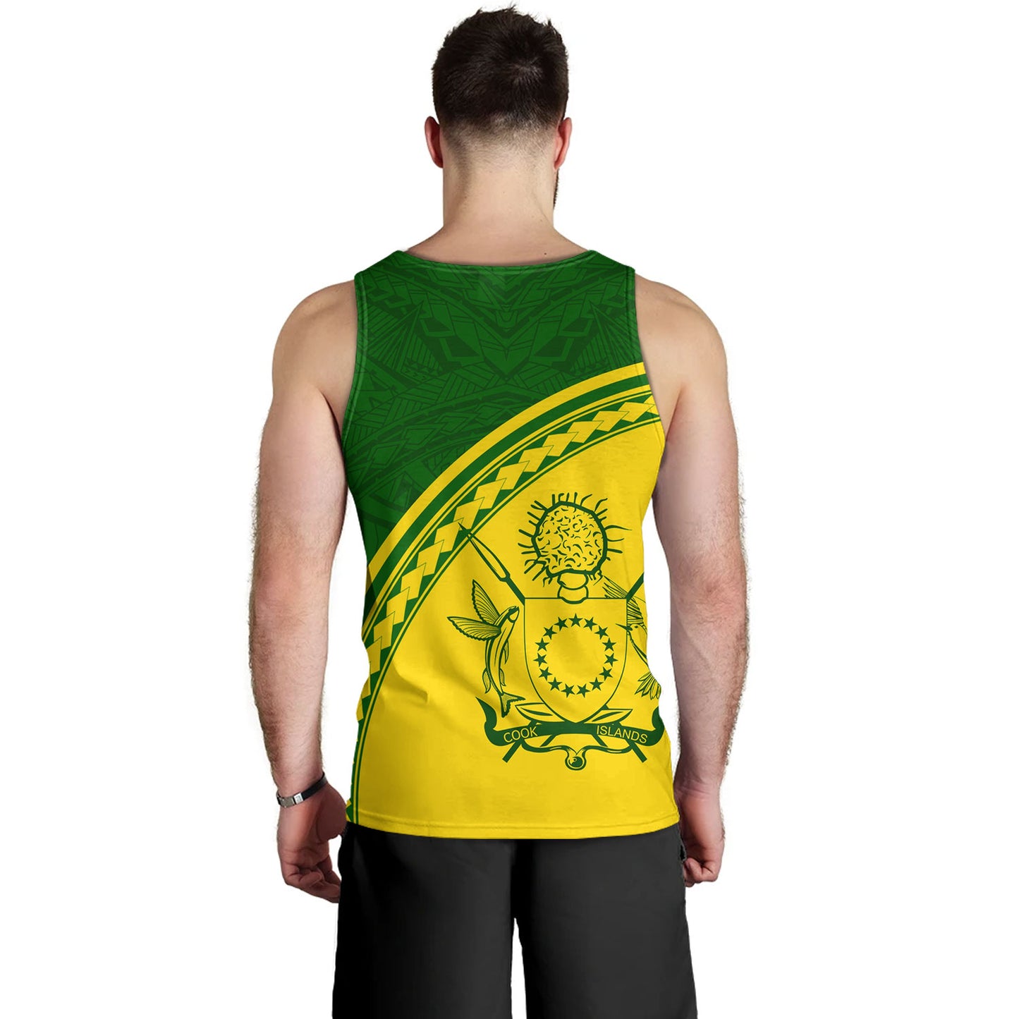 Cook Islands Custom Personalised Tank Top Polynesian Tribal Patterns Curve Style