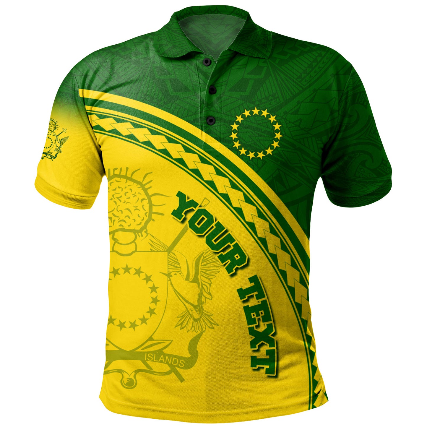 Cook Islands Custom Personalised Polo Shirt Polynesian Tribal Patterns Curve Style