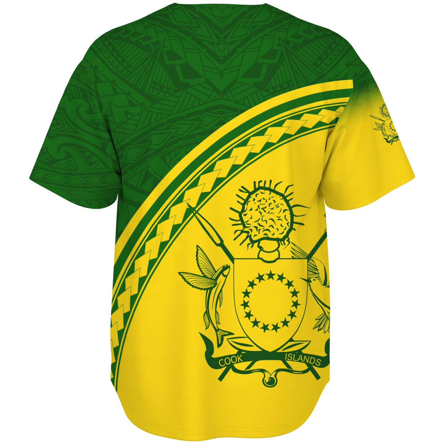Cook Islands Custom Personalised Baseball Shirt Polynesian Tribal Patterns Curve Style