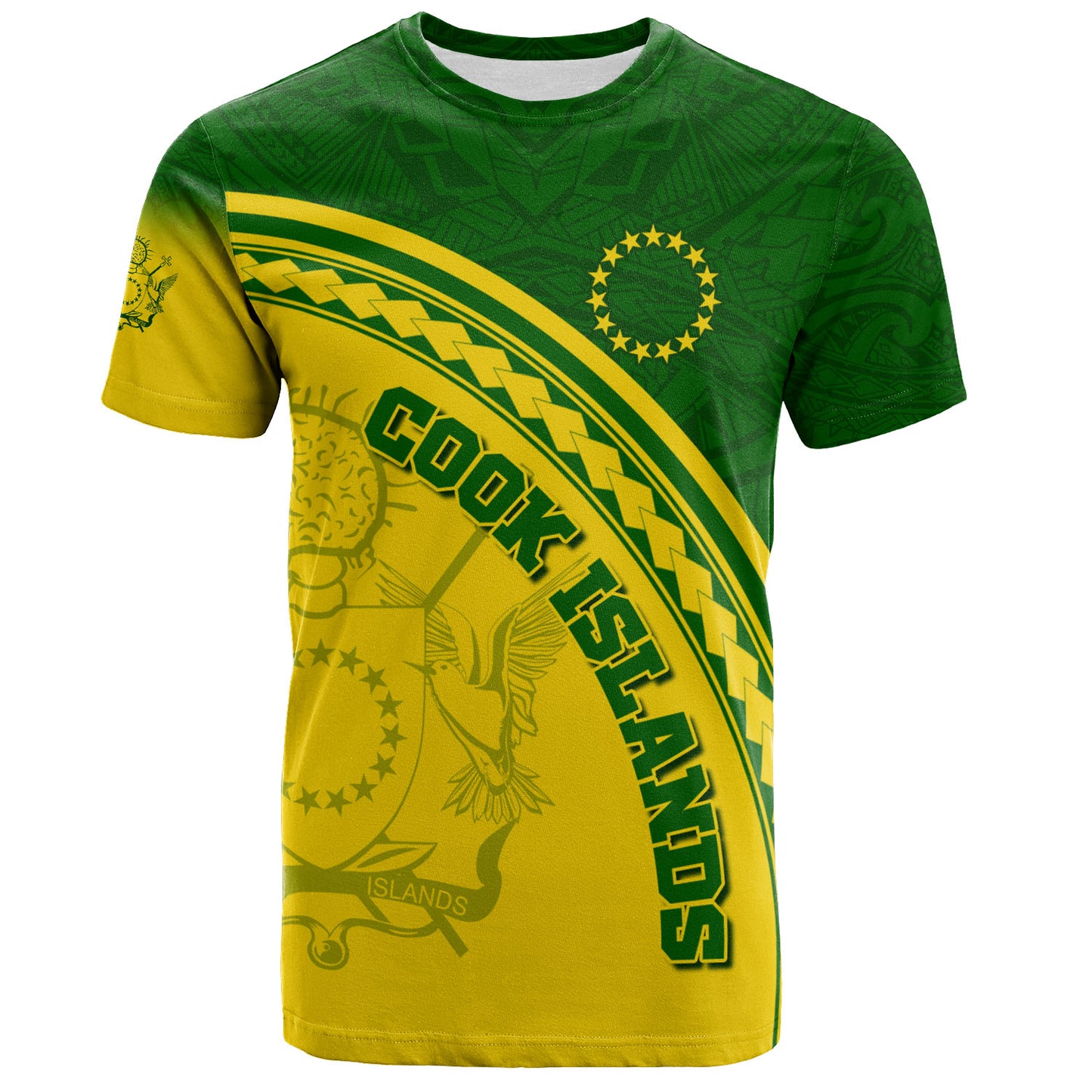 Cook Islands Custom Personalised T-Shirt Polynesian Tribal Patterns Curve Style