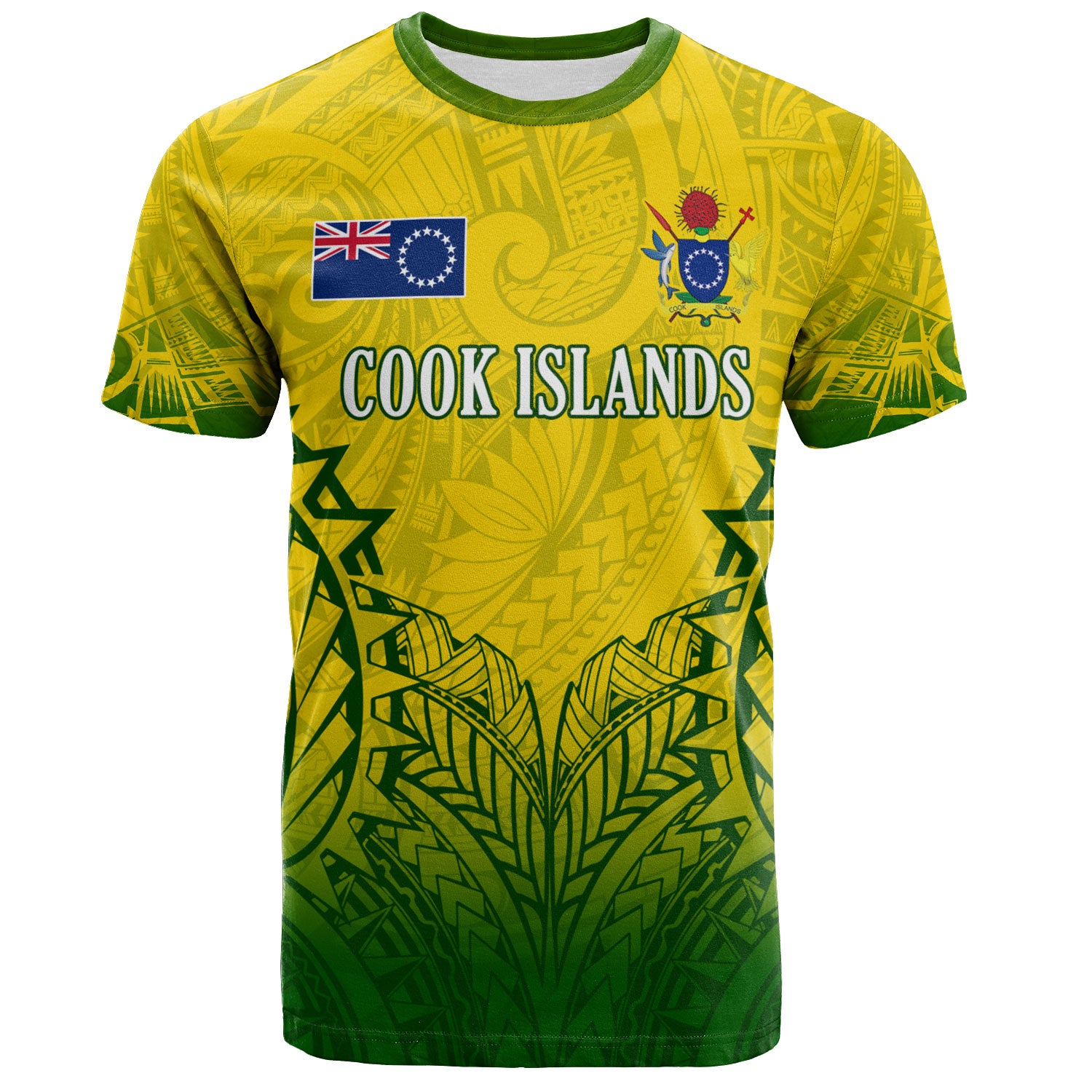 Cook Islands Custom Personalised T-Shirt Seal With Flag Style