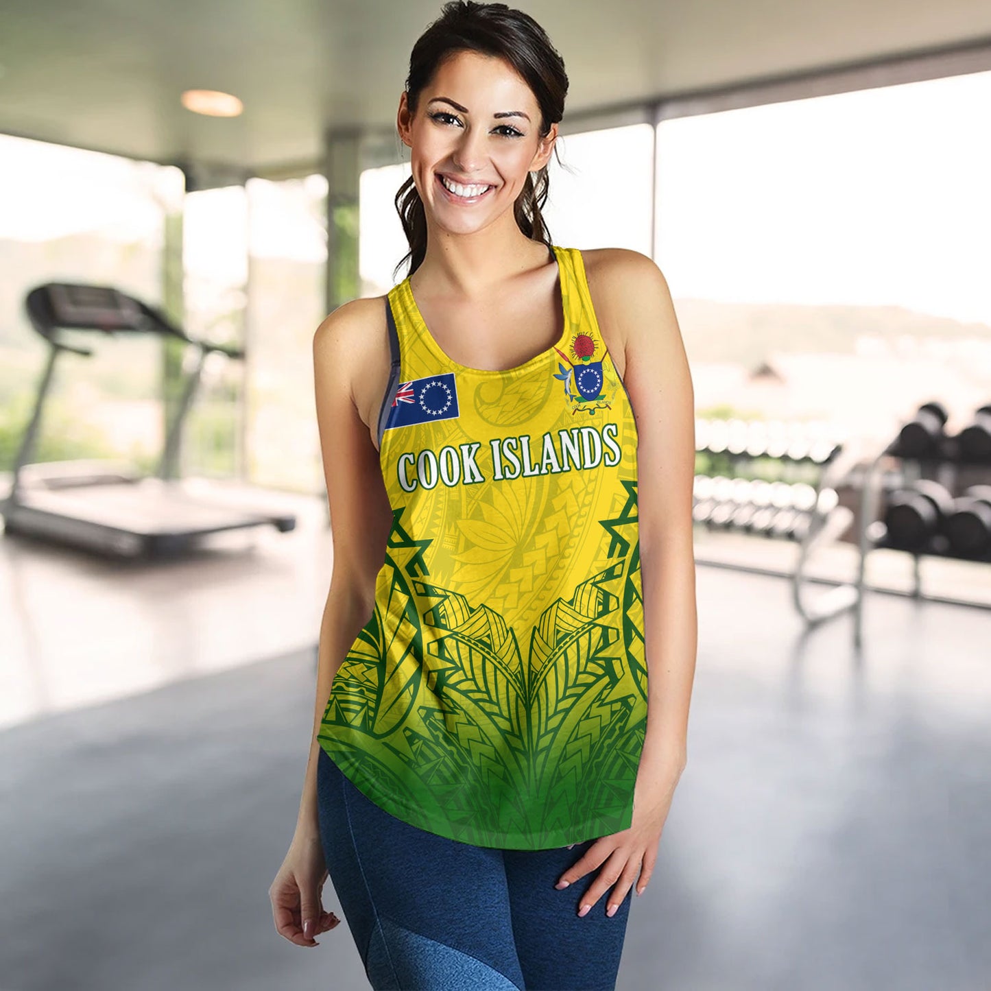 Cook Islands Custom Personalised Women Tank Seal With Flag Style