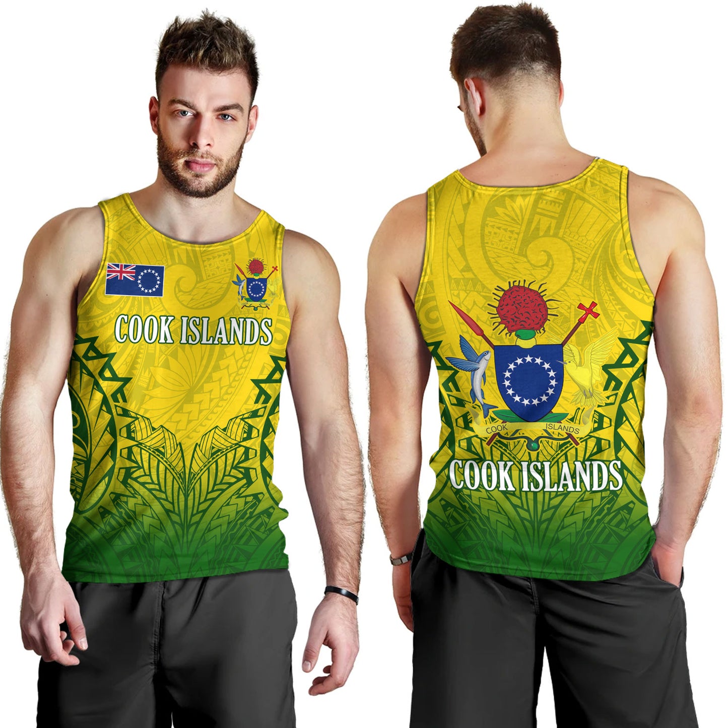 Cook Islands Custom Personalised Tank Top Seal With Flag Style