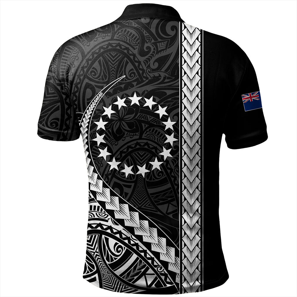 Cook Islands Polo Shirt Tribal Polynesian Coat Of Arms