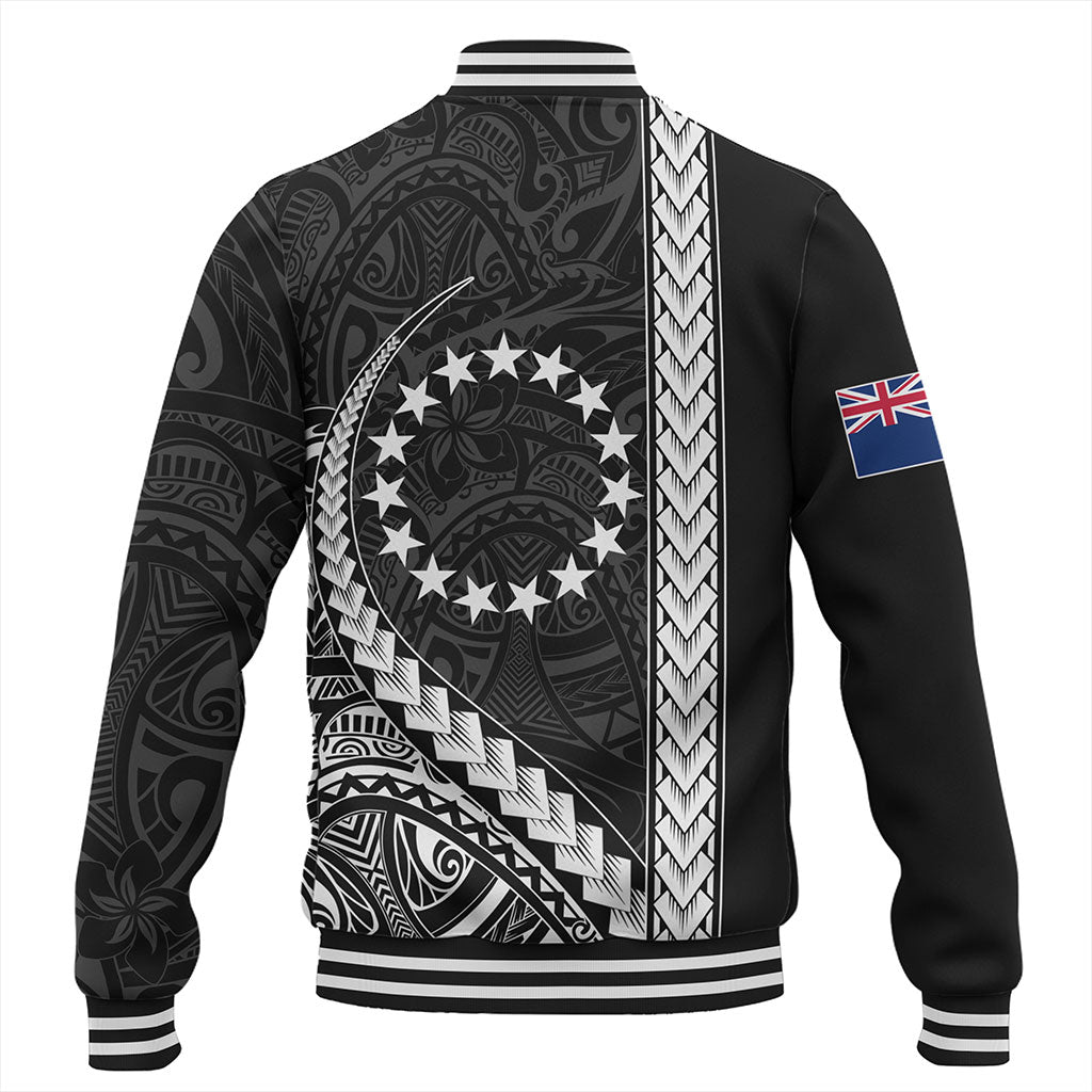 Cook Islands Baseball Jacket Tribal Polynesian Coat Of Arms
