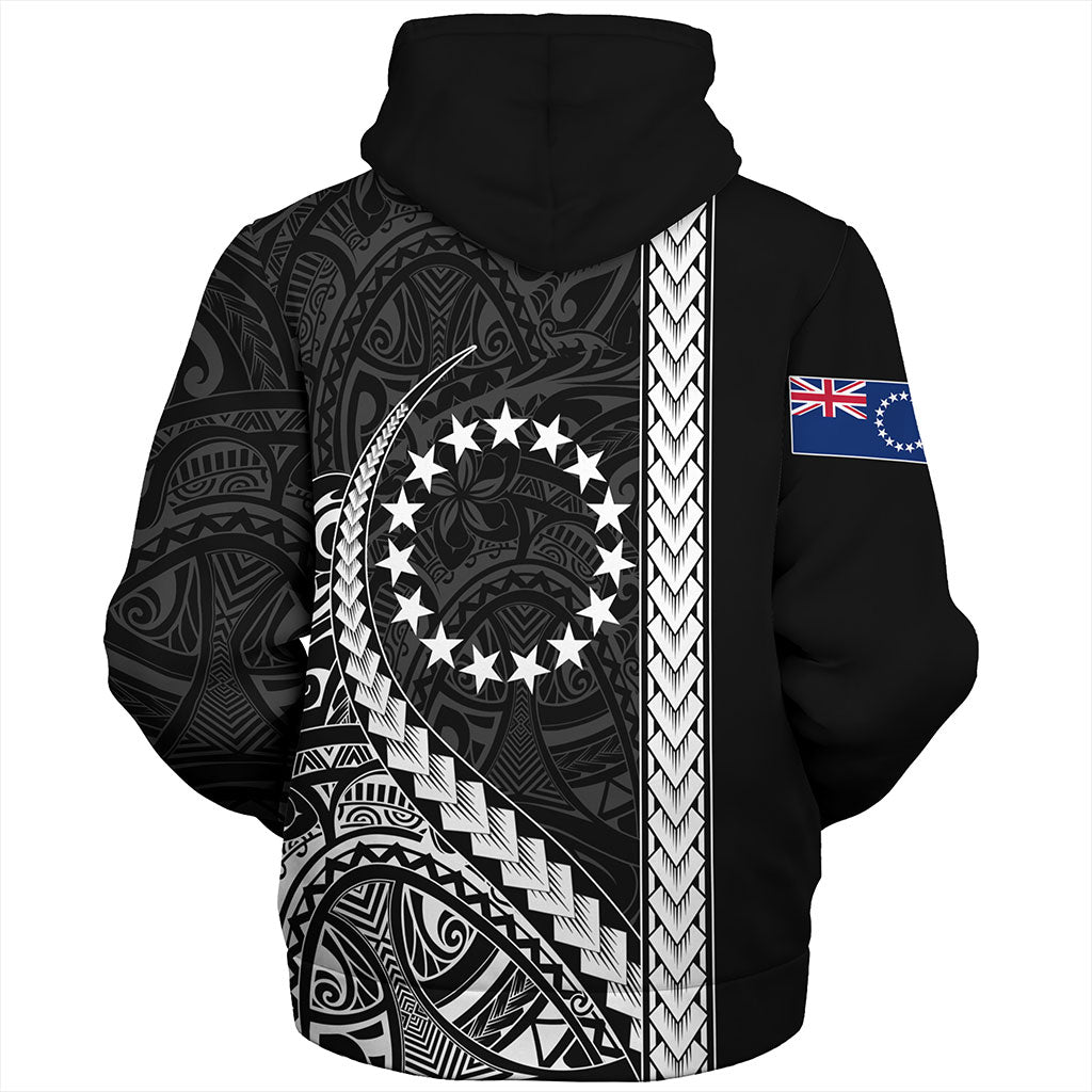 Cook Islands Sherpa Hoodie Tribal Polynesian Coat Of Arms