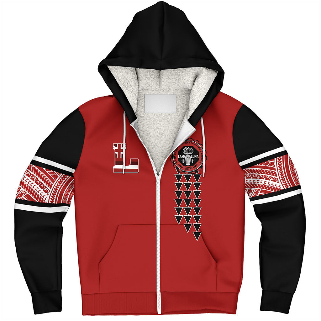 Hawaii Sherpa Hoodie Custom Your Class Lahainaluna High School