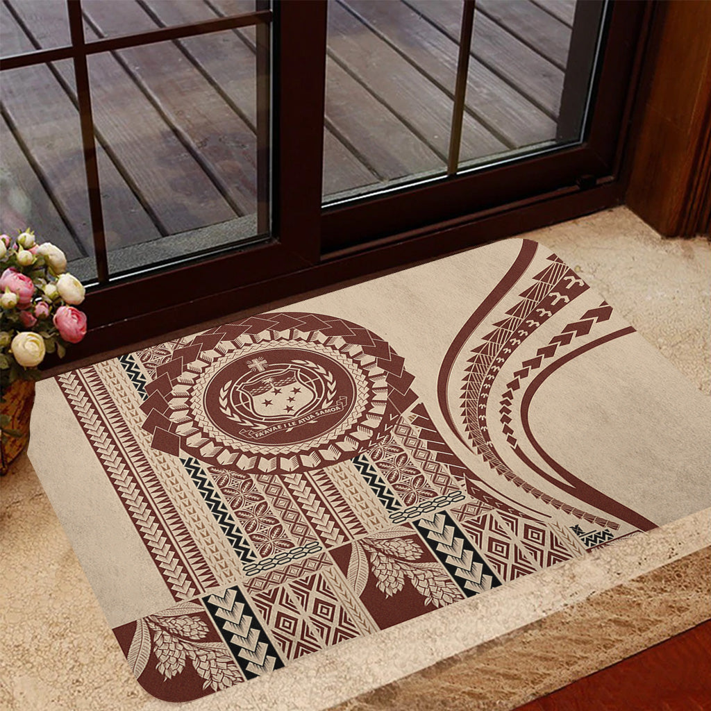 Samoa Door Mat Seal Samoan Siapo Brown Design